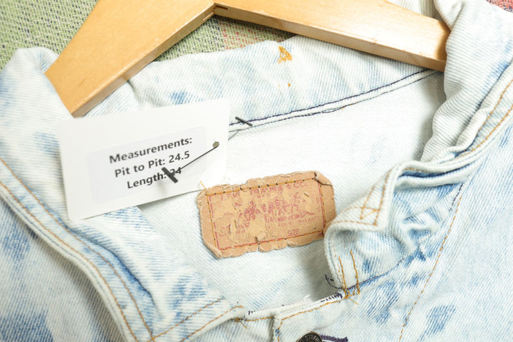 Levi's Vintage Bleached Denim Jacket Large 90s
