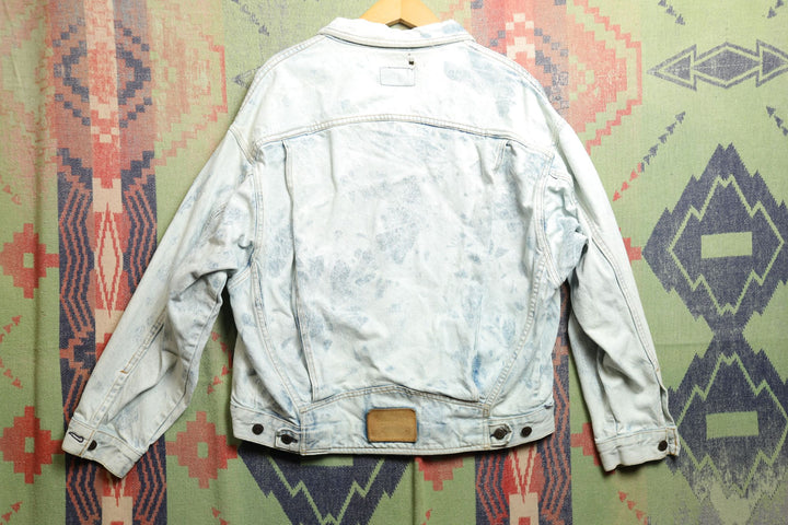 Levi's Vintage Bleached Denim Jacket Large 90s