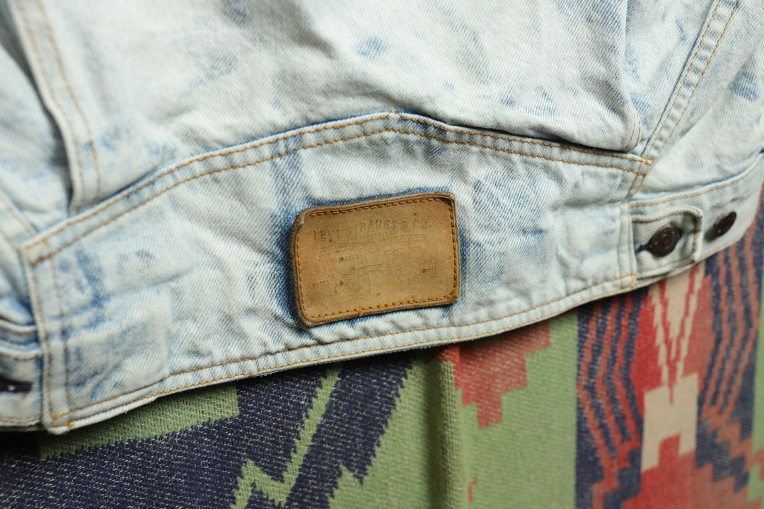 Levi's Vintage Bleached Denim Jacket Large 90s