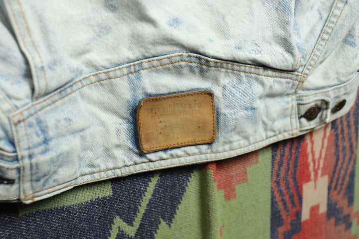 Levi's Vintage Bleached Denim Jacket Large 90s