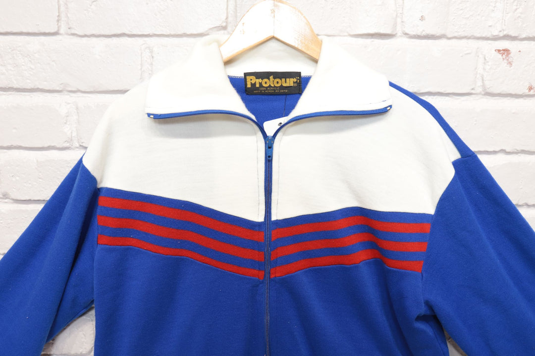 70s Vintage Protour Track Jacket Size Large