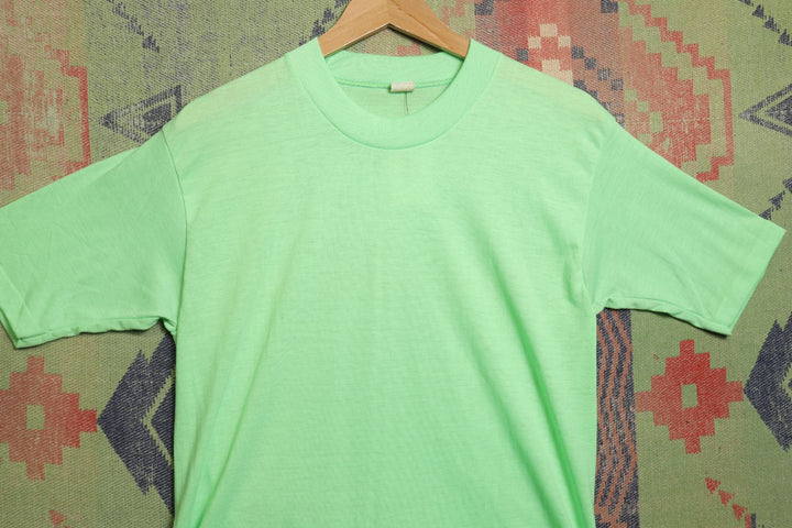 Spruce Vintage Blank Green T Shirt 80s Large
