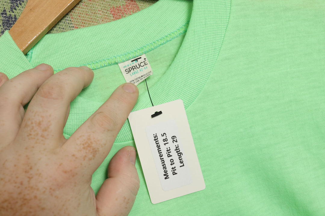 Spruce Vintage Blank Green T Shirt 80s Large