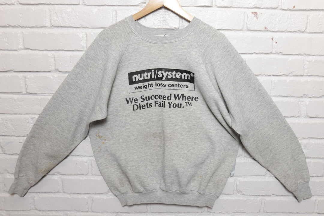 90s Vintage Nutri System Weight Loss Sweatshirt Size Medium