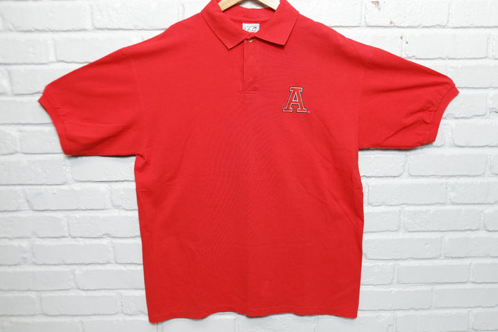 University of Arkansas Vintage A Logo Polo Shirt XL 2000s