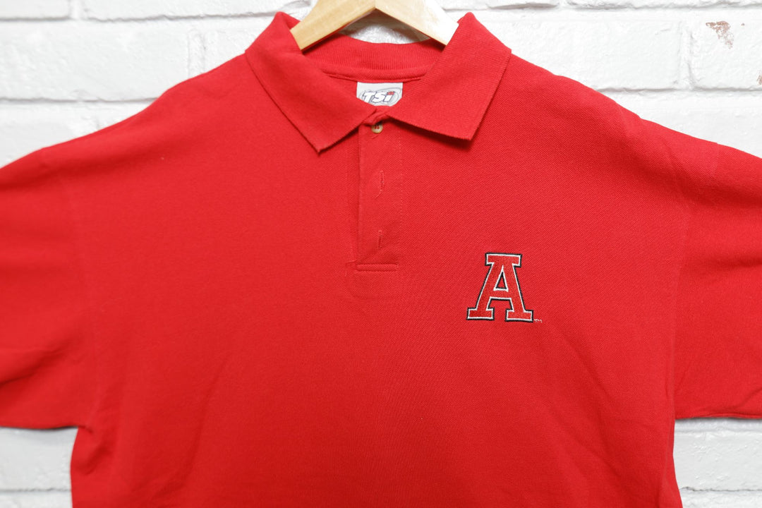 University of Arkansas Vintage A Logo Polo Shirt XL 2000s