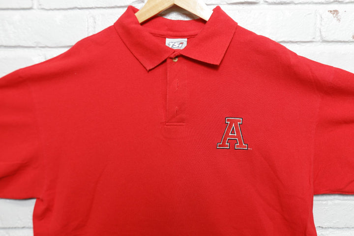 University of Arkansas Vintage A Logo Polo Shirt XL 2000s
