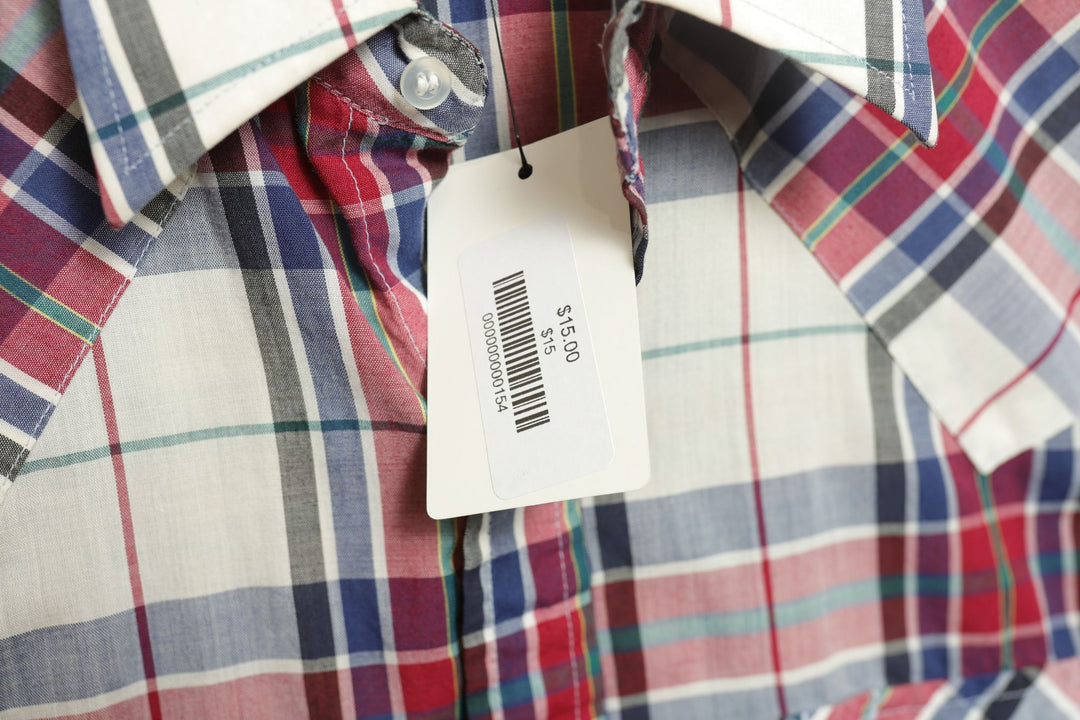 Express Riders Vintage Plaid Pearl Snap  Shirt 90s Medium