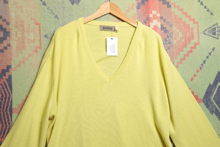 Jantzen Vintage Yellow Sweater XL 90s