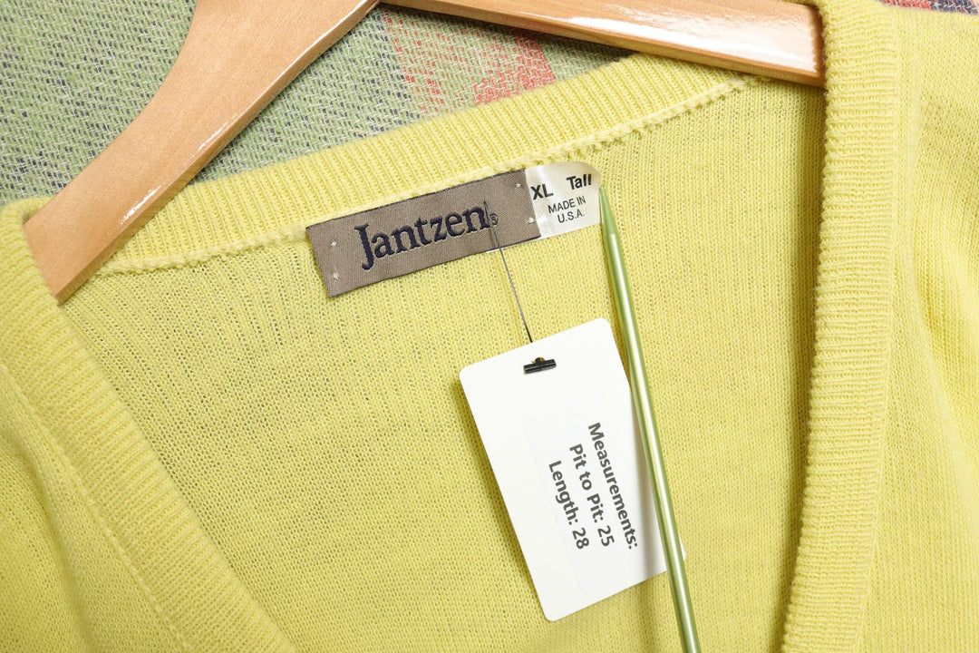 Jantzen Vintage Yellow Sweater XL 90s