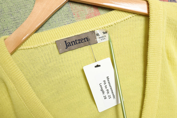 Jantzen Vintage Yellow Sweater XL 90s