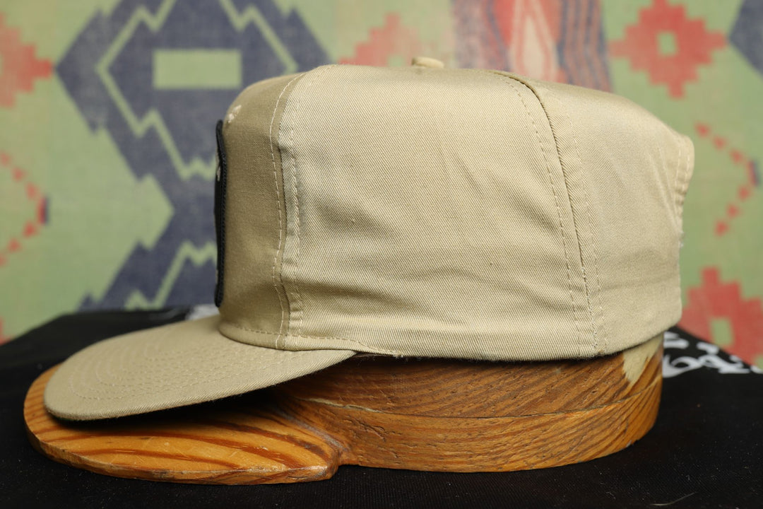 Wolf Creek Marina Vintage Snapback Hat 90s Beige Khaki
