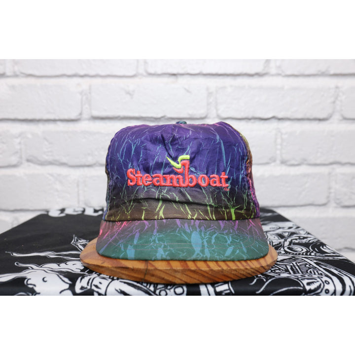 90s Vintage Steamboat Rainbow Hat