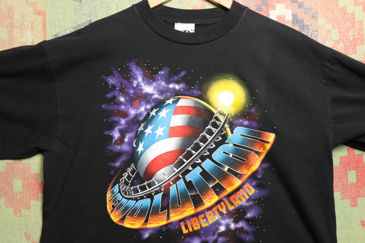 Revolution Libertyland Rollercoaster Vintage T Shirt XL 90s