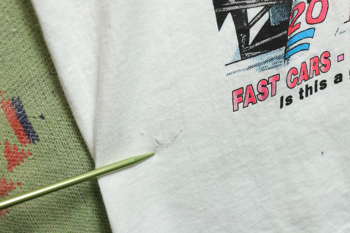 Hot Women Fast Cars Vintage Tank Top XL 90s