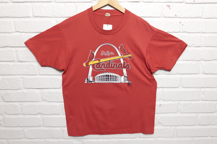 80s St. Louis Cardinals Vintage Arch T Shirt 80s Large