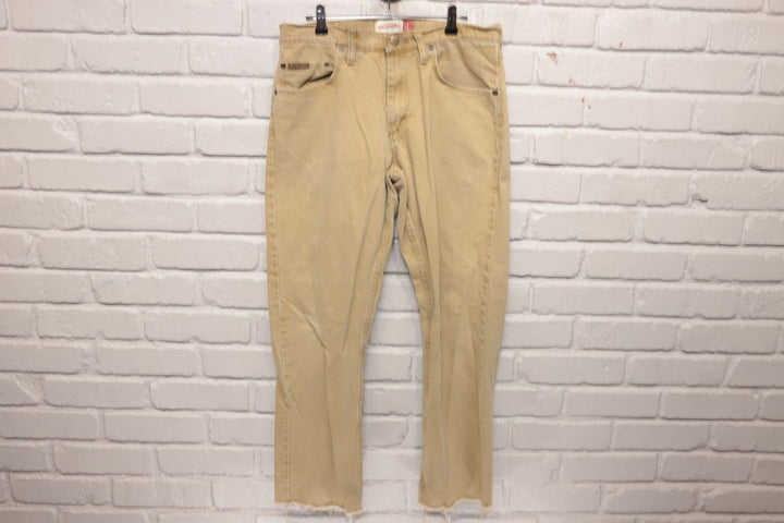 Wrangler Tan Cut Off Jeans Size 33/29