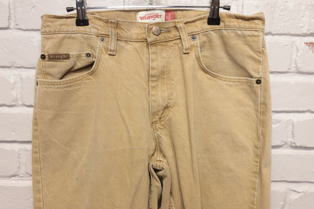 Wrangler Tan Cut Off Jeans Size 33/29