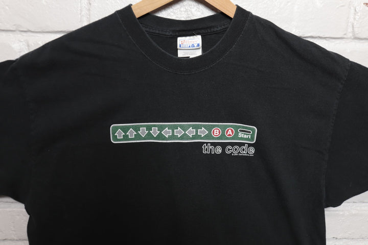 Konami Cheat Code Vintage T Shirt 2000s XL