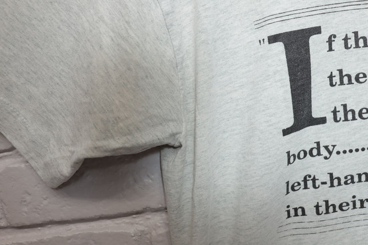 90s Vintage Funny Left Handed Boston Grey T Shirt Size Medium