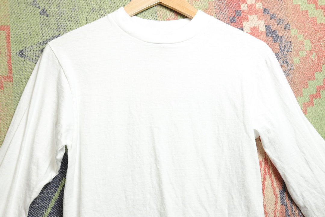 Hanes Vintage White Long Sleeve T Shirt Small 80s