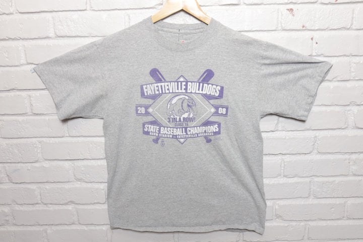 2000s Vintage Fayetteville Bulldogs Baseball T Shirt Size Large