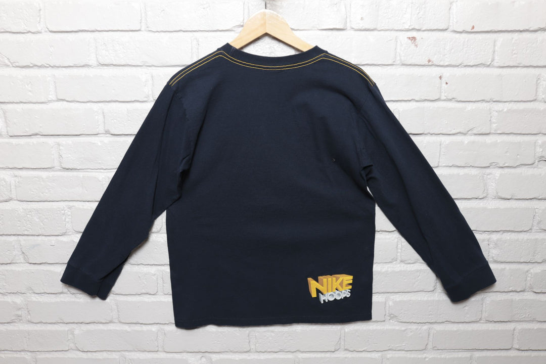 2000s Vintage Nike Hoops LS YOUTH T Shirt Size Large