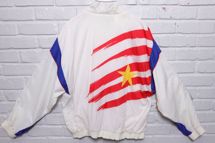 Reebok Stars and Stripes Vintage Windbreaker  Large 90s
