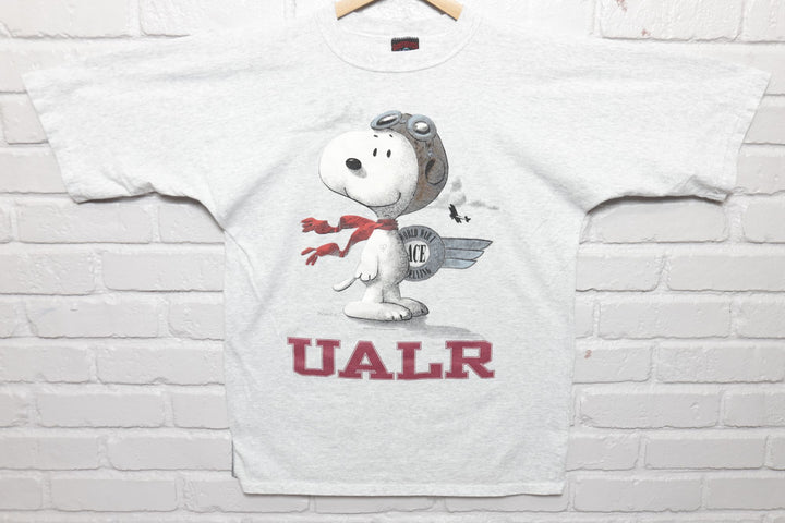 Snoopy Flying Ace UALR Vintage T Shirt 90s Large