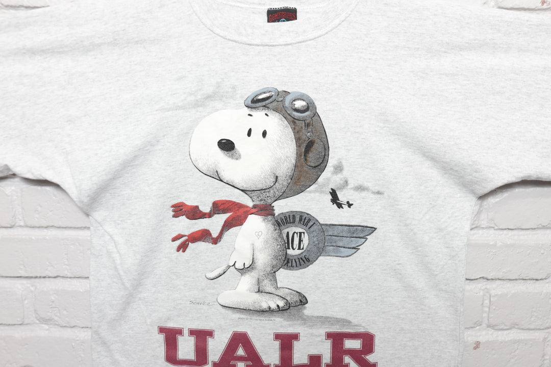 Snoopy Flying Ace UALR Vintage T Shirt 90s Large