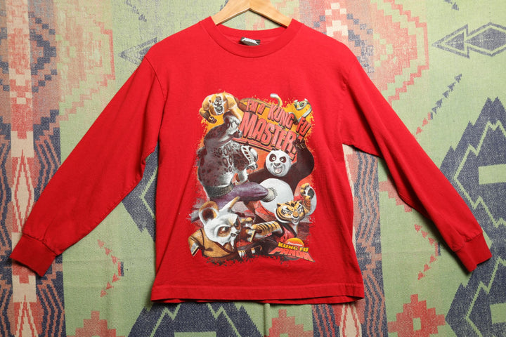 Kung Fu Panda Cartoon Kids T Shirt Large 2000s