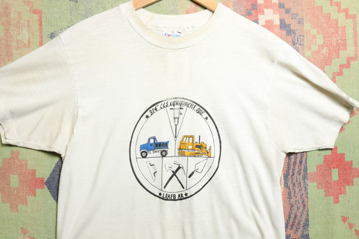 US Military Equipment Operations Vintage T Shirt Large 80s