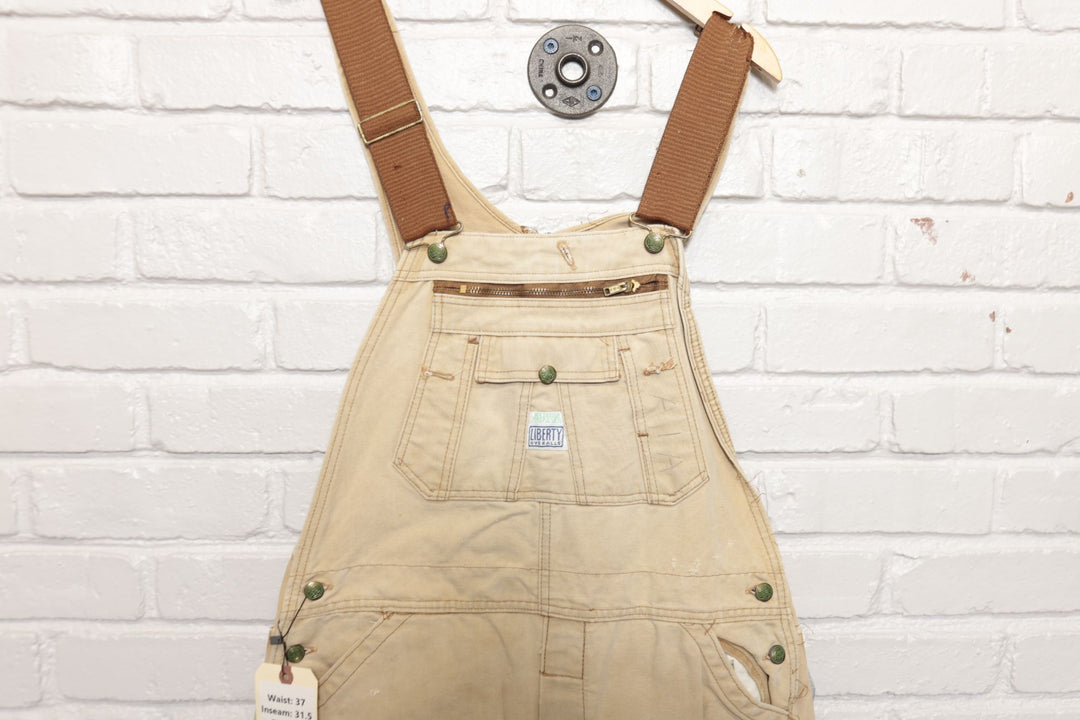 Liberty Vintage Tan Overalls 37/31.5 90s