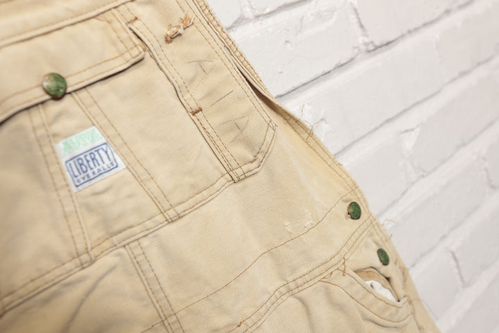 Liberty Vintage Tan Overalls 37/31.5 90s