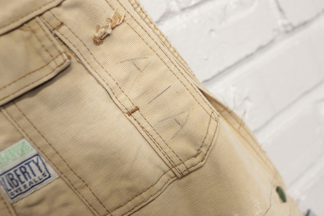 Liberty Vintage Tan Overalls 37/31.5 90s