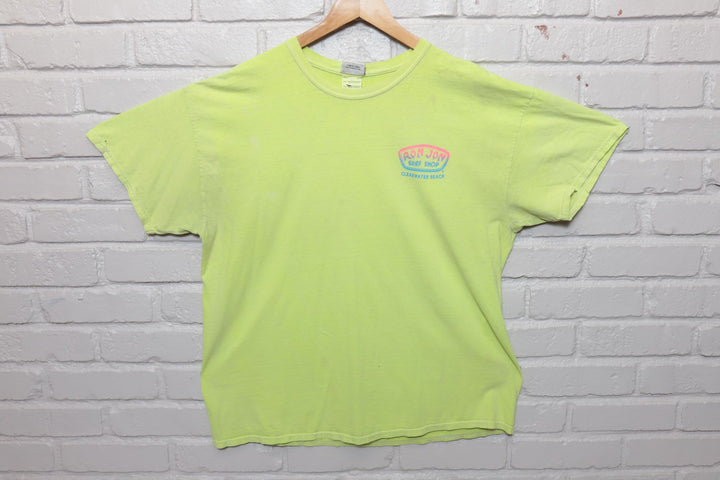 2000s Vintage Ron Jon Bright Yellow T Shirt Size XL