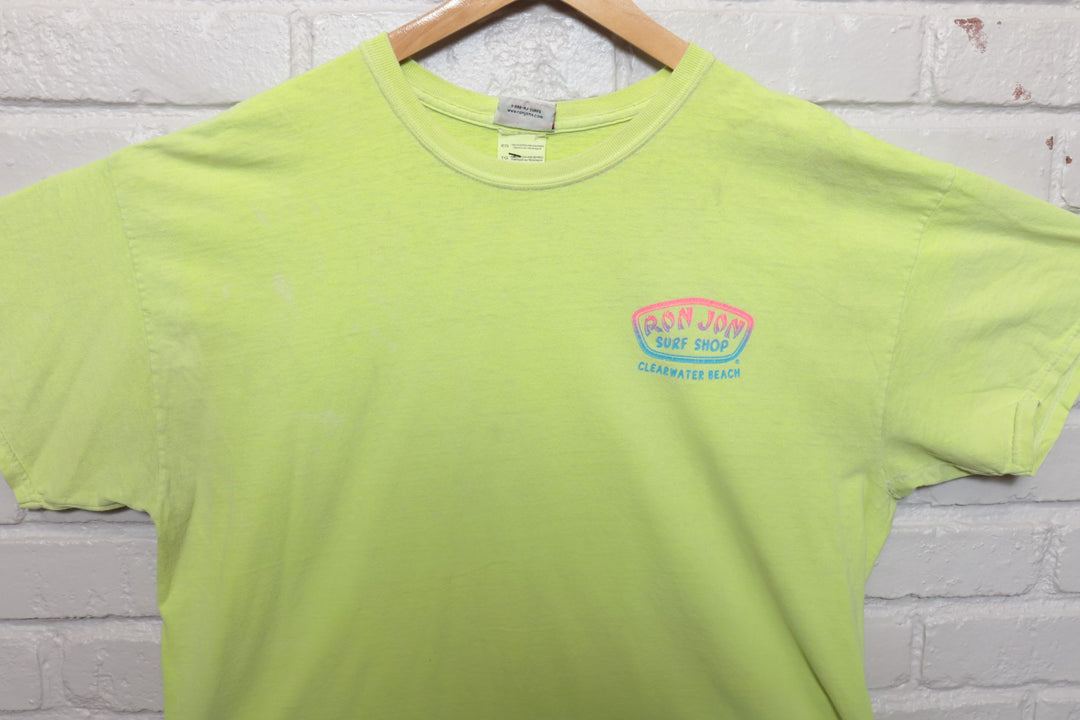 2000s Vintage Ron Jon Bright Yellow T Shirt Size XL