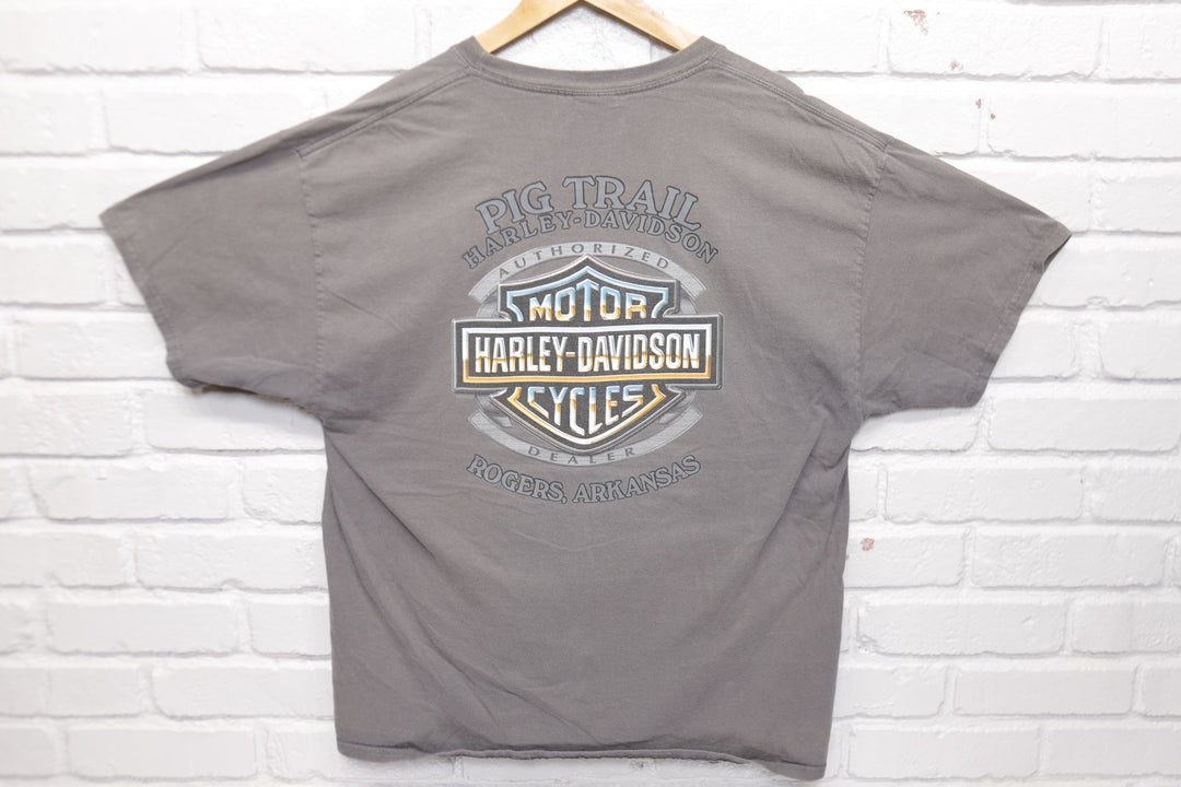 Harley Davidson Vintage Pig Trail T Shirt 2000s XL