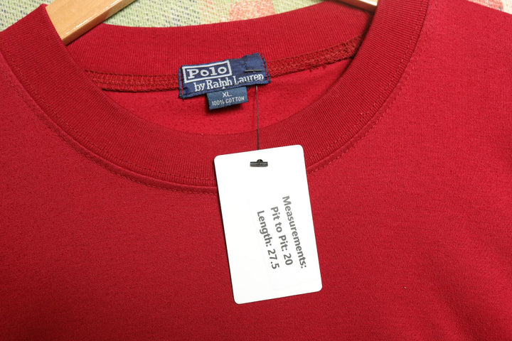 Polo Ralph Lauren Vintage Blank Red T Shirt 90s XL