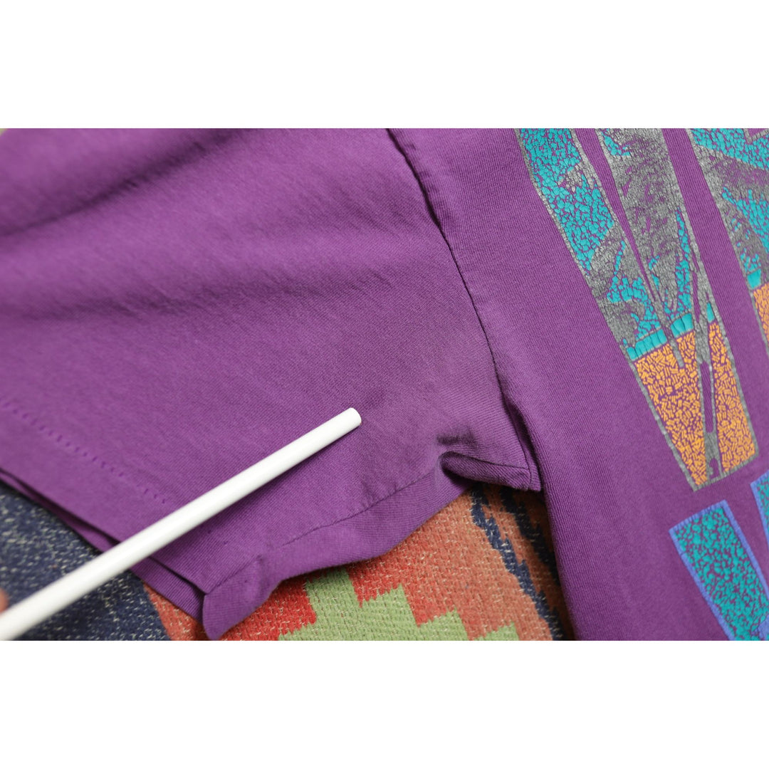 Vegas Vintage Purple T Shirt Large 90s