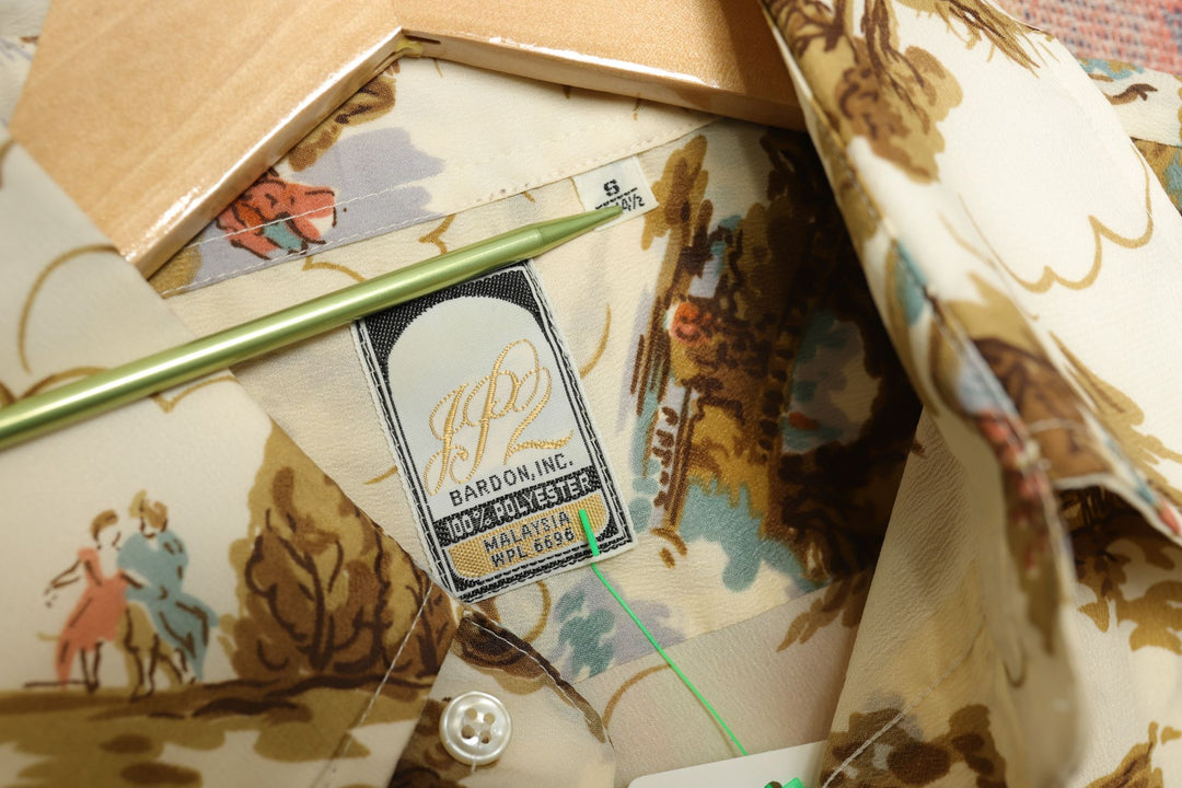 Bardon Inc Picnic Pattern Vintage Shirt Small 80s