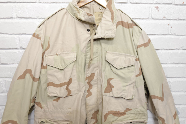 US Military Vintage Desert Camo Jacket Large 90s