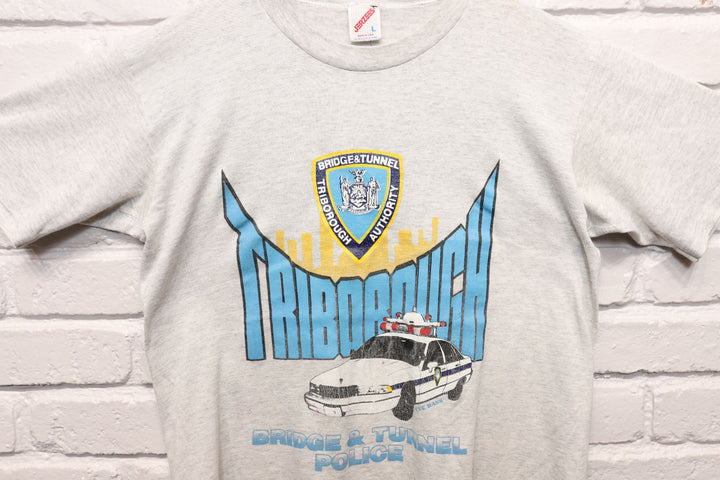 90s Vintage Triborough Police T Shirt Size Large