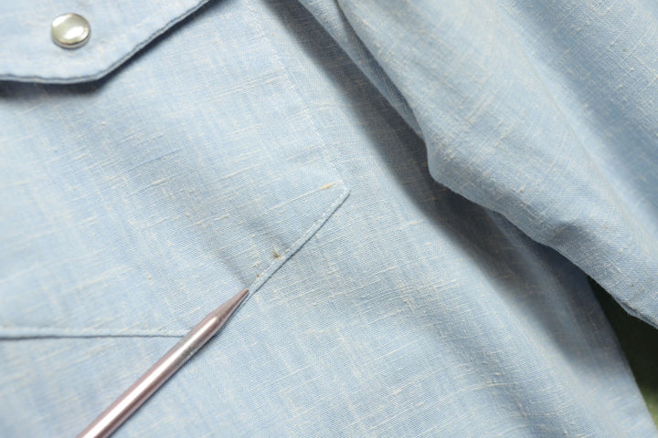 Home Made Vintage Plaid Yoke Pearl Snap Shirt 80s Large