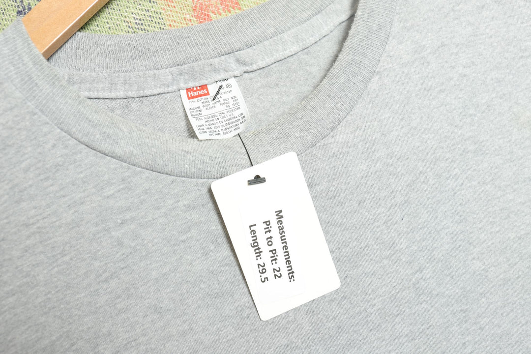 Hanes Vintage Grey Blank T Shirt 90s XL