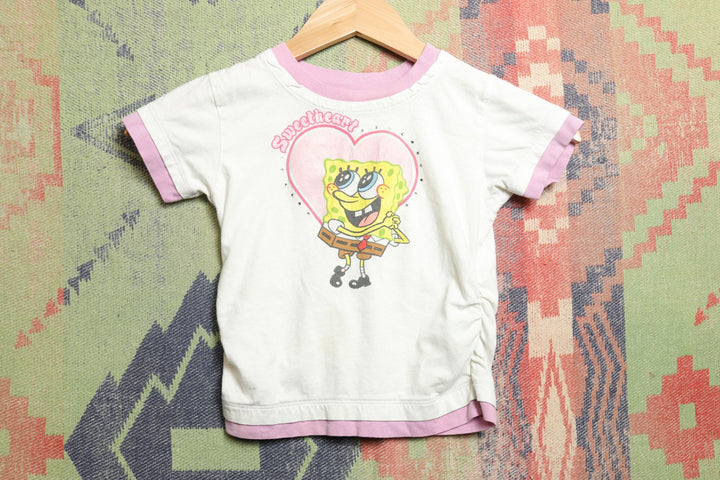 Spongebob Squarepants Sweetheart Vintage Kids T Shirt Small 2000s