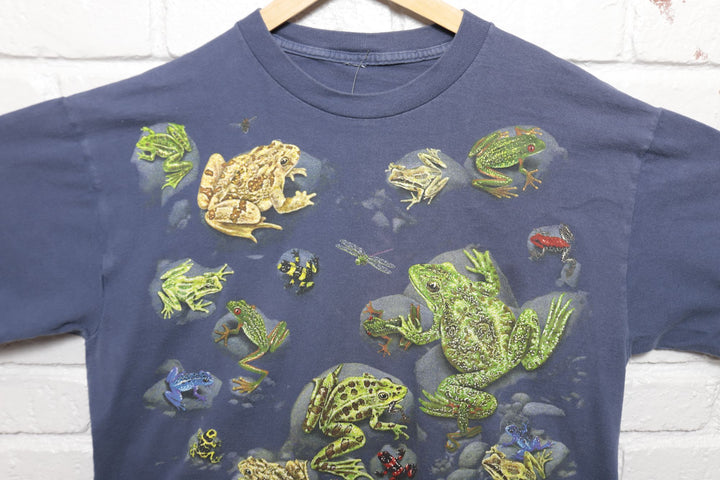 Frogs All Over Vintage T Shirt 2000s XL