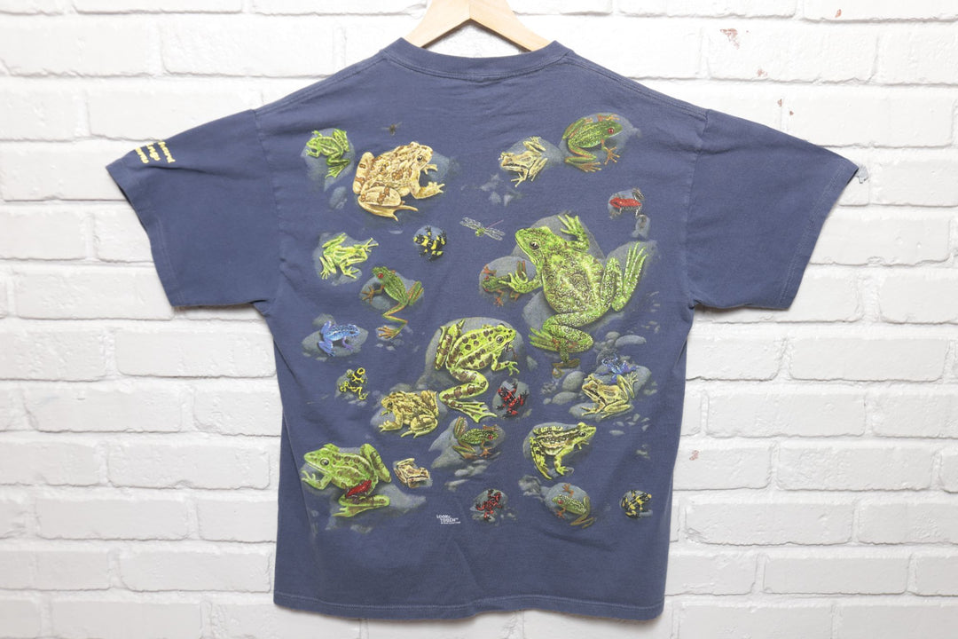 Frogs All Over Vintage T Shirt 2000s XL