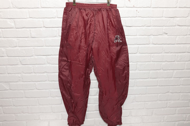 University of Arkansas Vintage Windbreaker Pants 90s Large Jumping Hog