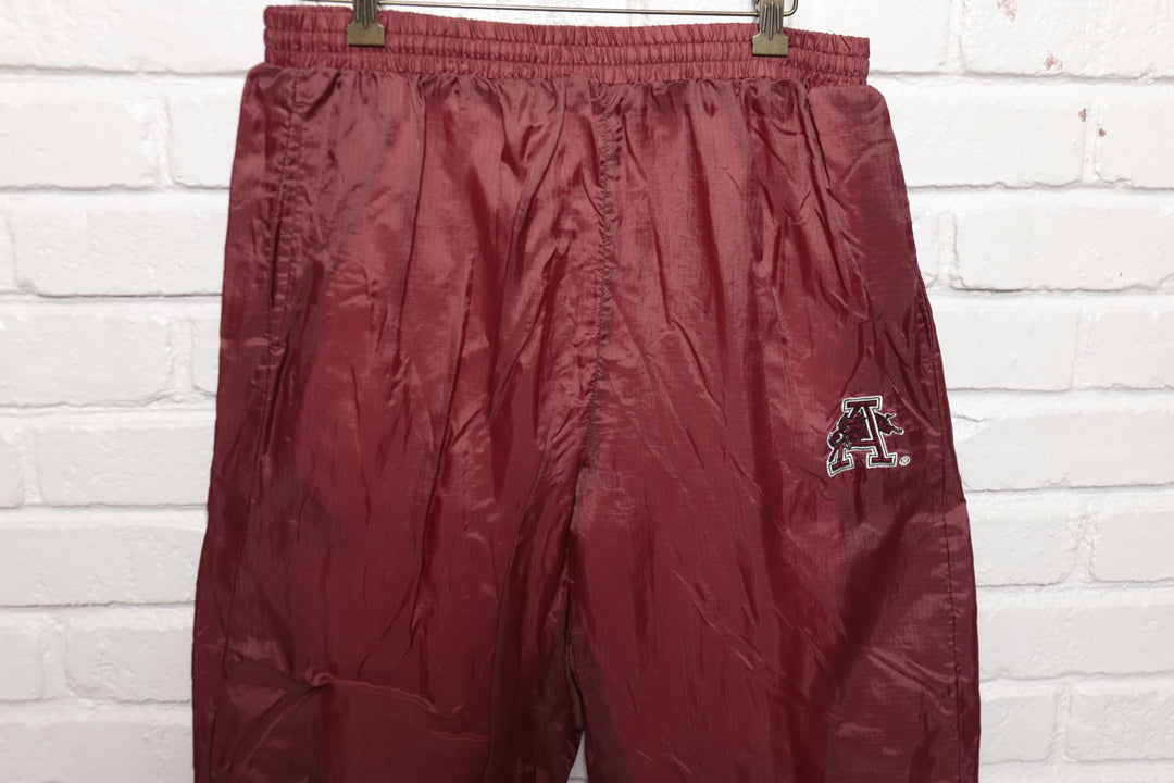 University of Arkansas Vintage Windbreaker Pants 90s Large Jumping Hog